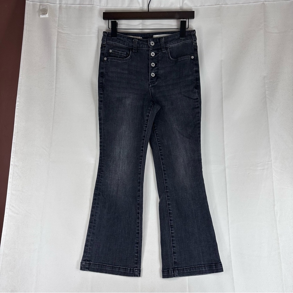 PILCRO ANTHROPOLOGIE Women’s Size 28 Denim Jeans High Rise Flare Stretch Ankle - Picture 2 of 15